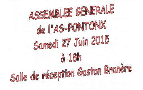 ASSEMBLEE GENERALE de l'AS-PONTONX